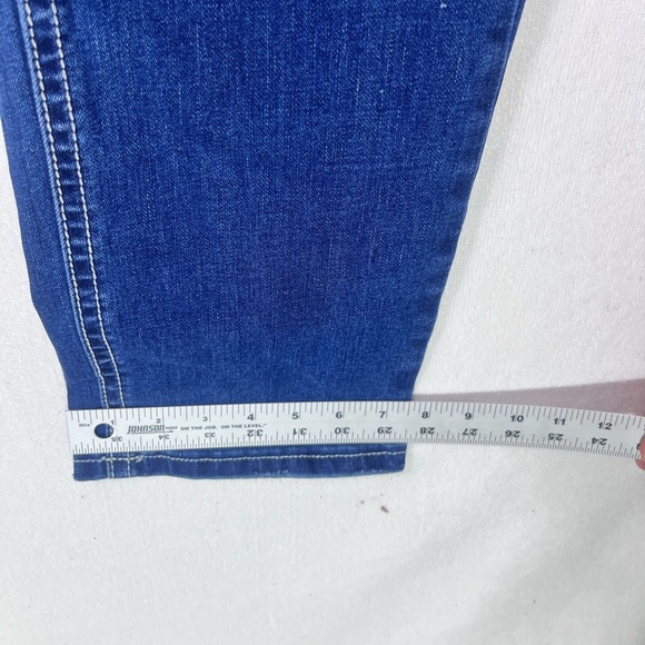 Flamingo Flamingals Distressed Faded Jeans Womens L Super Stretch pockets 1812 - Picture 8 of 11